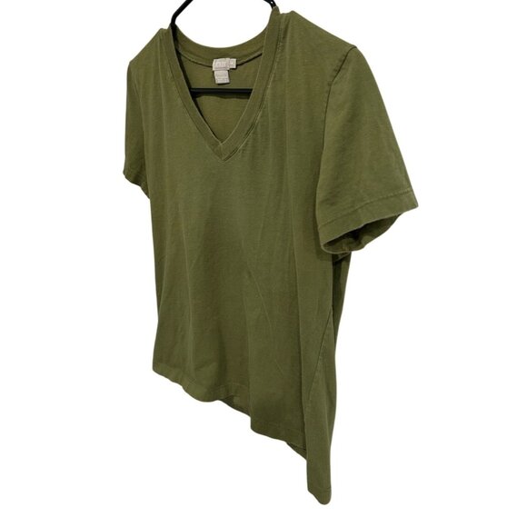 J. Crew Womens Olive Green V-Neck Short Sleeve T-Shirt Sz Small - Picture 3 of 8